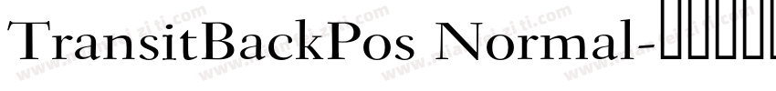TransitBackPos Normal字体转换